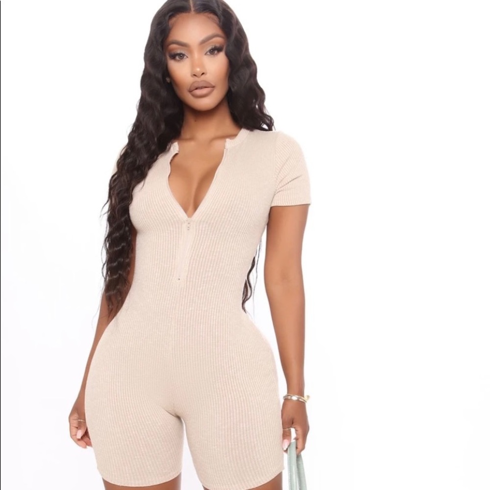 Fashion Nova Biker Short Romper